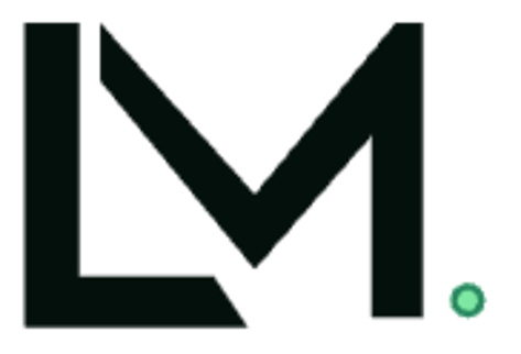 LandMatch logo study: Monogram with period
