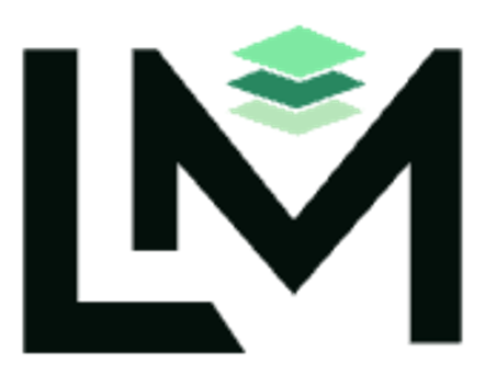 LandMatch logo study: Monogram with strata